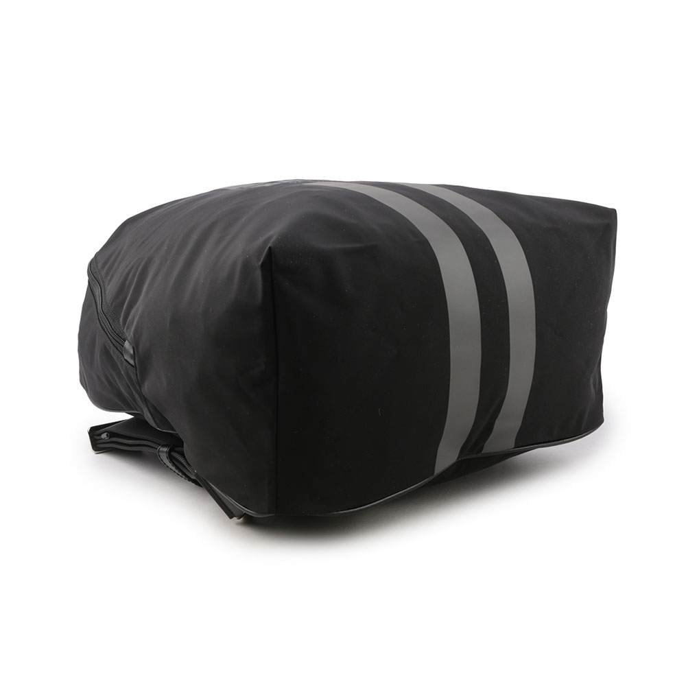 BALLY On The Go Round 條紋尼龍後背包/贈收納袋/黑色, , large