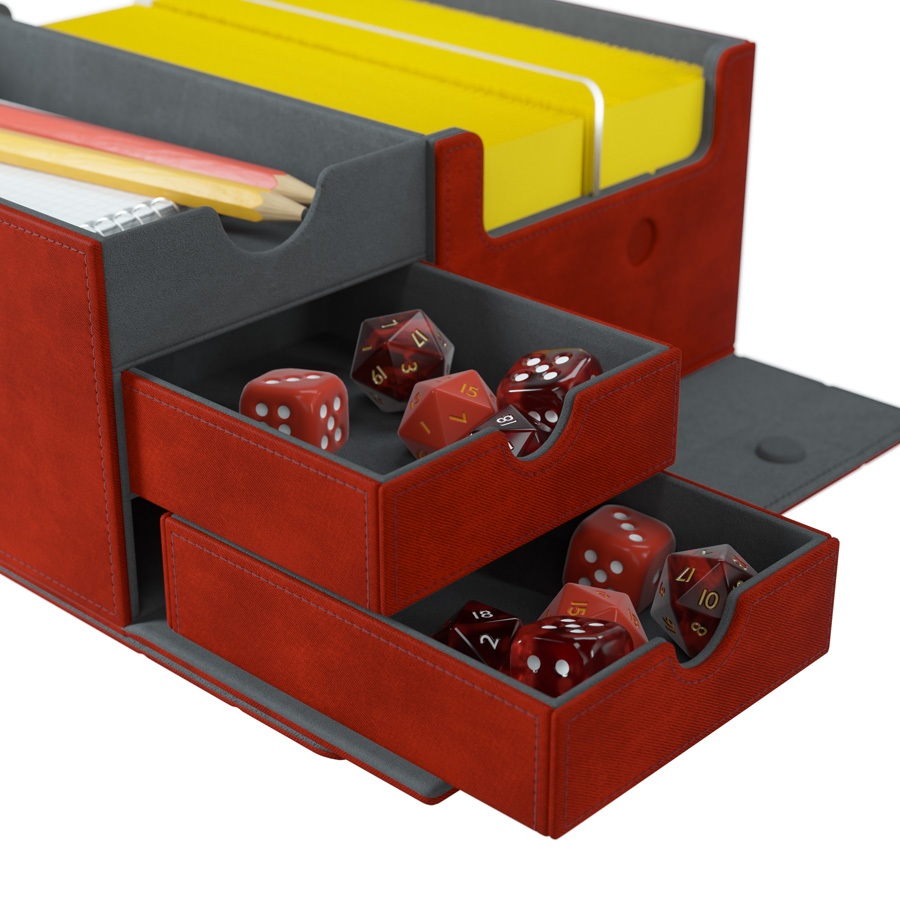 【Asmodee】遊戲收納窩 600+ 紅色 Games Lair 600+ RED卡牌收納盒 &times; 桌遊保護 &times; 高容量, , large