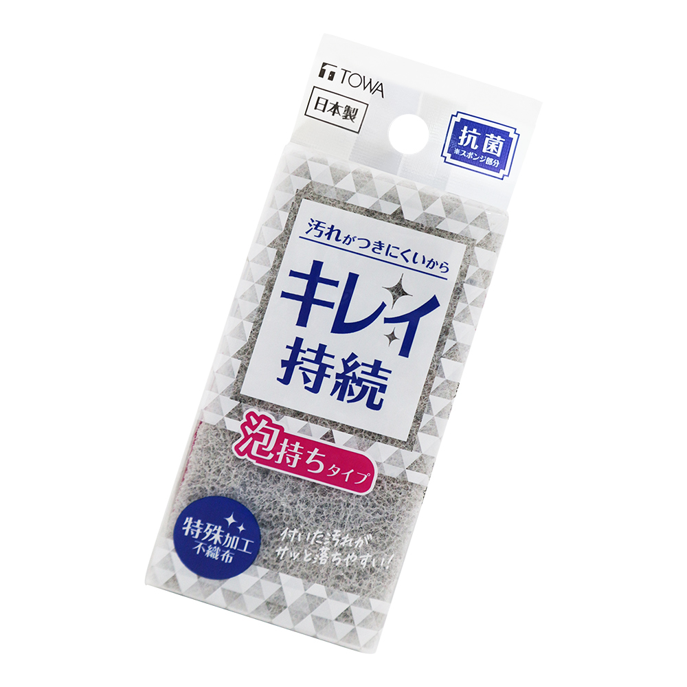 日本製TOWA不織布三層海綿-3入, , large