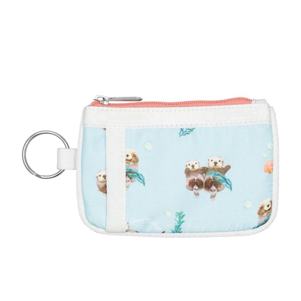 Lesportsac Key Card Holder 卡夾 零錢袋 鑰匙包 卡片零錢包 送禮 禮物 推薦 女包(海洋風格水獺), , large