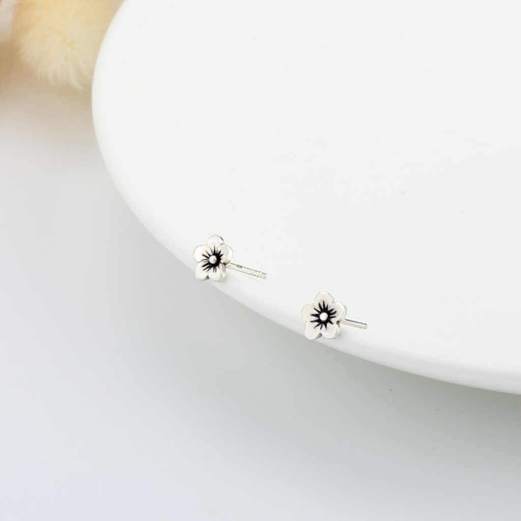 【Angel & Me】Plum flower s925 sterling silver earrings birthday gift, , large