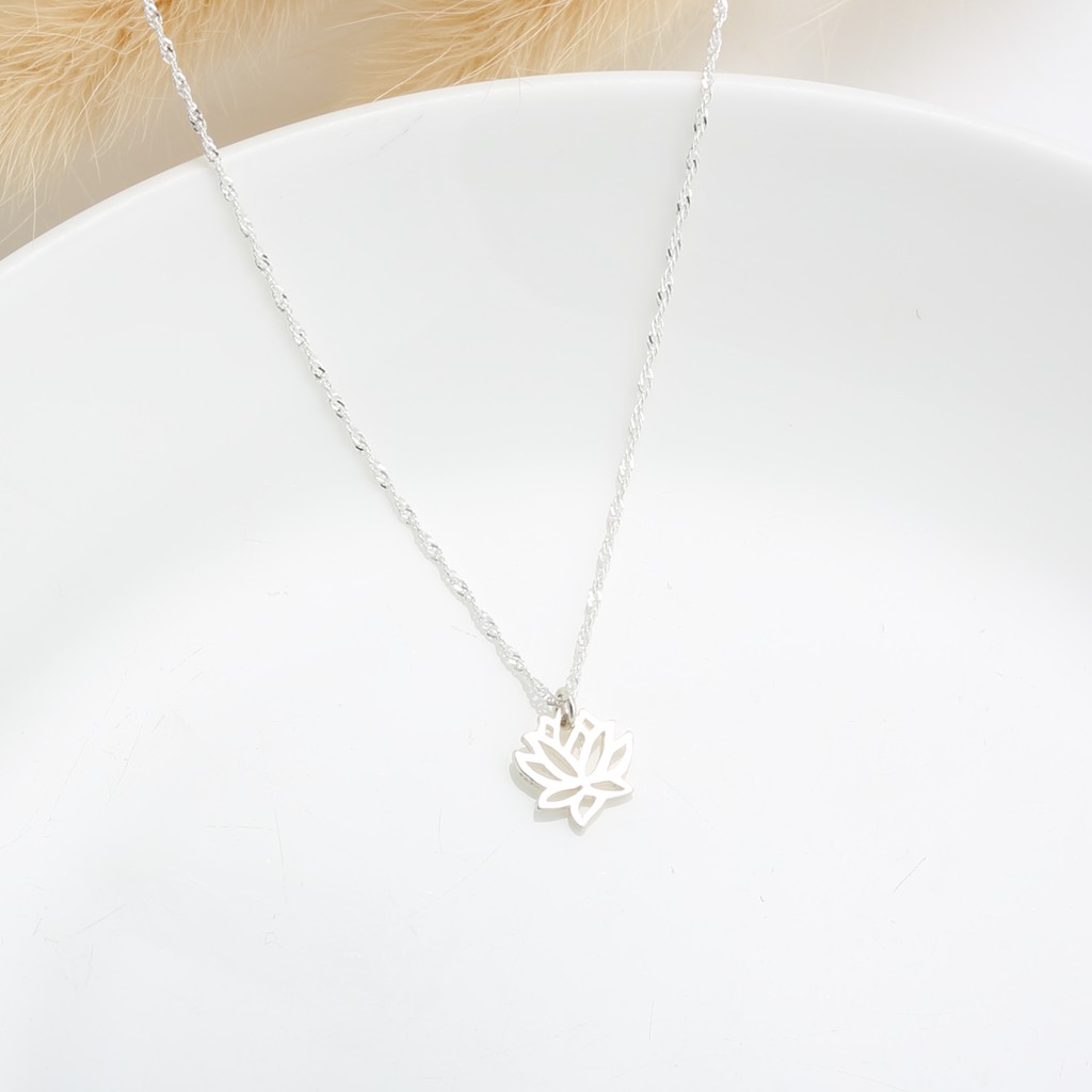 【Angel & Me】愛 蓮花 Lotus s925 純銀 項鍊 生日 情人節 禮物, , large