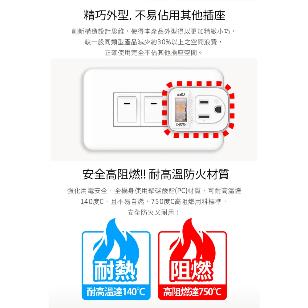 鉅玉經典｜JY 1切1座3變2小壁插 JY-P1111A, , large