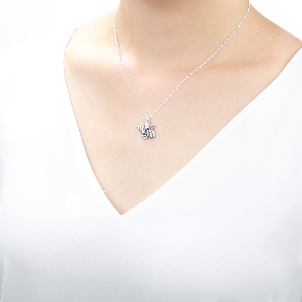 【Angel & Me】Hermit crab s925 sterling silver necklace Birthday gift, , large