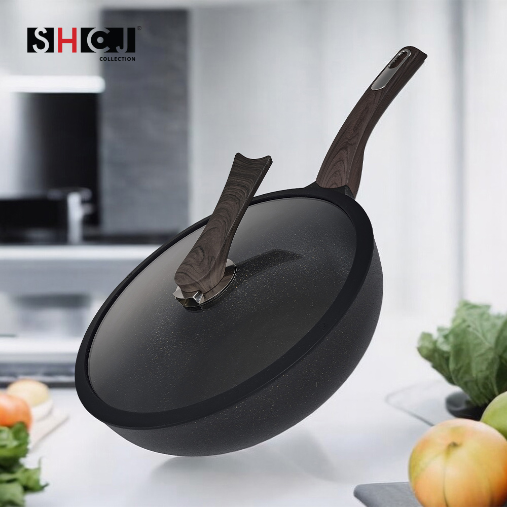 SHCJ 石墨烯岩紋不沾煎炒鍋 32cm【二款可選】IH爐鍋具 不沾鍋炒鍋 SGS檢驗合格 深炒鍋 導熱提升50%, , large