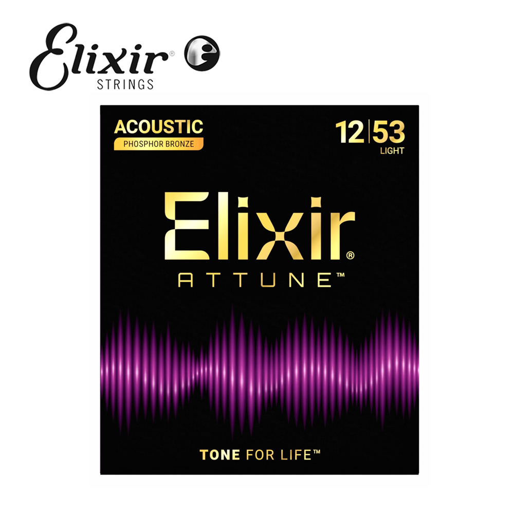 Elixir 21052 Attune 超薄包覆 12-53 磷青銅 木吉他弦【敦煌樂器】, , large