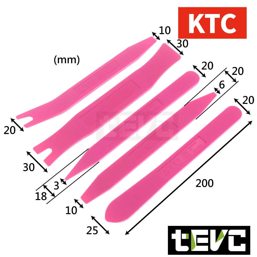 《tevc》T064 含稅 日本 KTC 汽車 內裝 拆卸 工具 翹棒 撬棒 門板工具 機車 車殼 維修 音響 改裝, , large