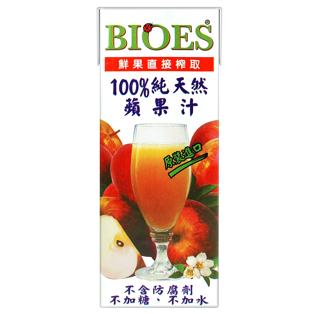 囍瑞100純天然蘋果汁200ml, , large