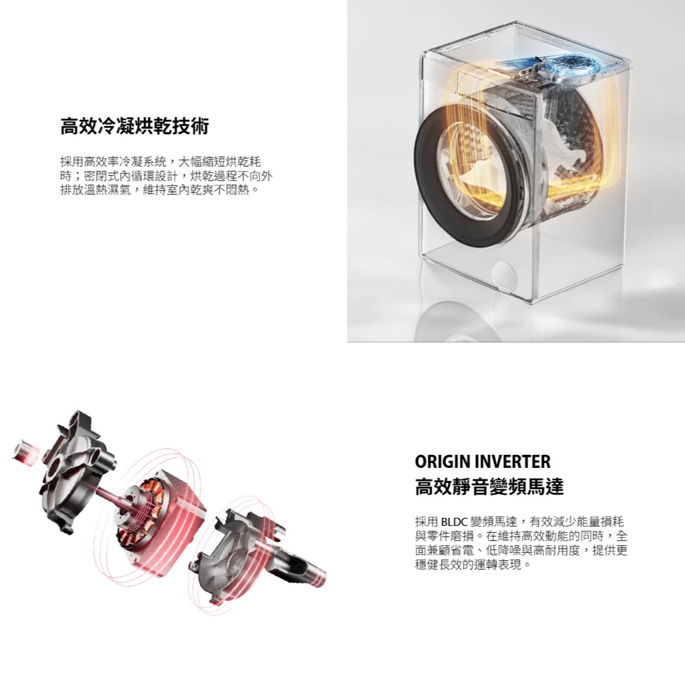TOSHIBA東芝 12.5kg 變頻滾筒洗脫烘洗衣機 TWD-T33B135UWTA(WS), , large