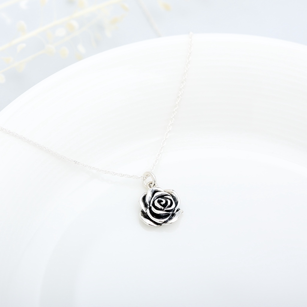 【Angel & Me】小王子 玫瑰花 (小) Rose s925 純銀 項鍊 禮物, , large