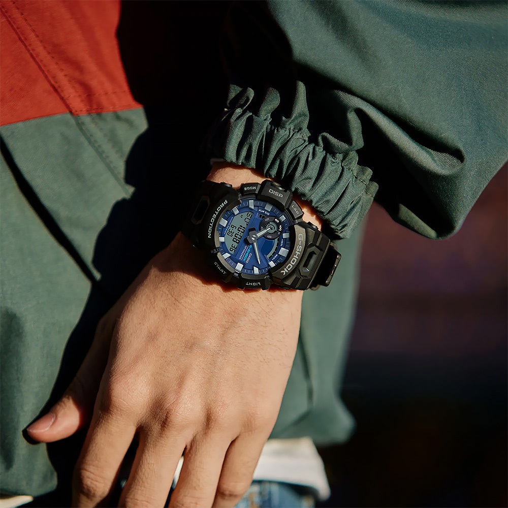 CASIO 卡西歐 G-SHOCK 深鈷藍面 運動生活藍芽多功能雙顯手錶 GBA-900CB-1A, , large