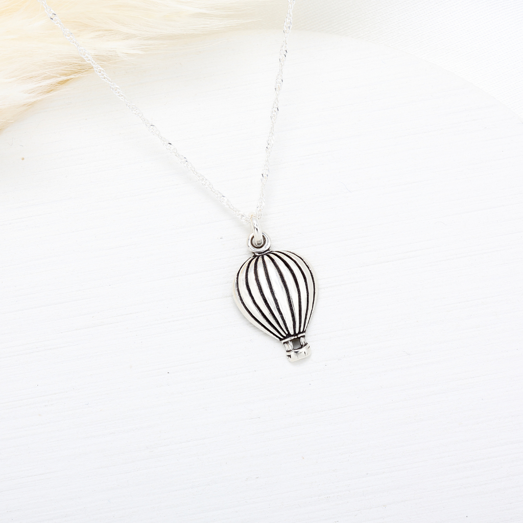 【Angel & Me】Hot Air Balloon Travel s925 sterling silver birthday necklace, , large