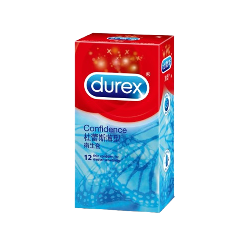 【杜蕾斯 Durex】薄型裝衛生套 12入/盒 保險套, , large
