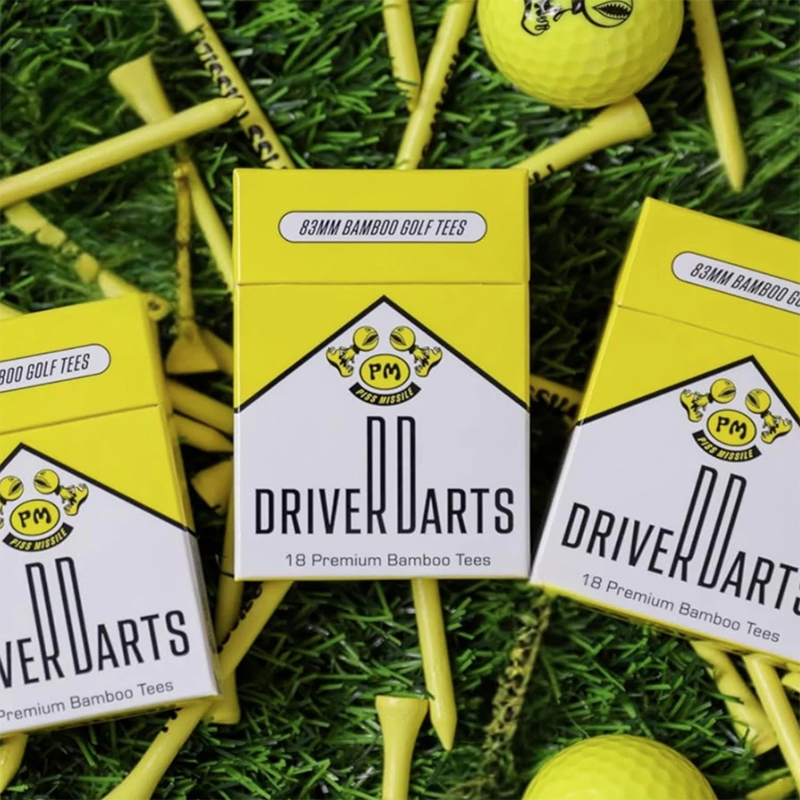 Piss Missile Golf Driver Tees 83mm (18 pcs)｜Wooden Tees, , , large