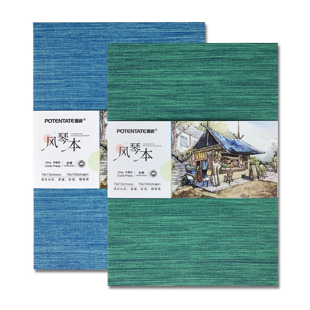 普思AP 【遵爵】全棉冊頁風琴本溪-細紋/中粗中粗-麻布綠Z4921574A, , large