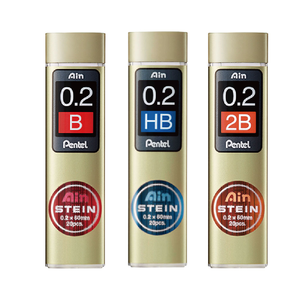 【Pentel 飛龍】Ain STEIN 自動鉛筆芯 HB/B/2B 0.2mm 10筒/盒 C272 - B, , large