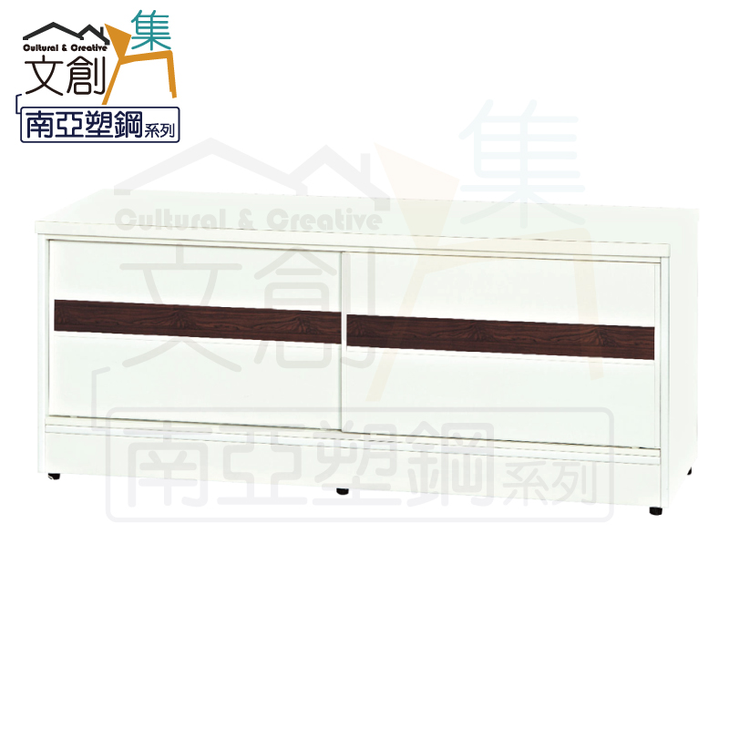 【文創集】多比斯 環保4尺南亞塑鋼推門座鞋櫃(客約商品), , large
