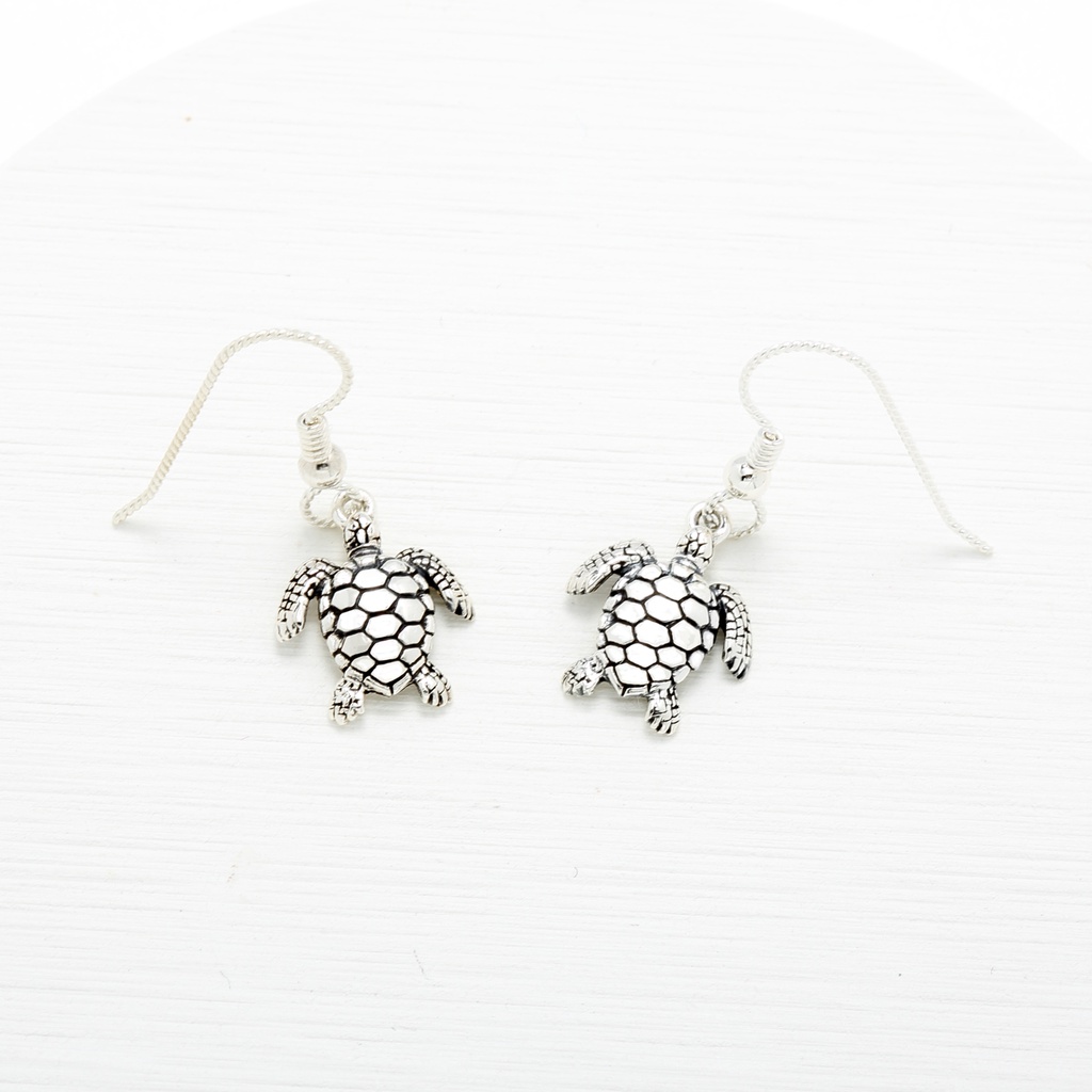 【Angel & Me】Cute Turtle s925 sterling silver earrings (changeable ear clips), , large