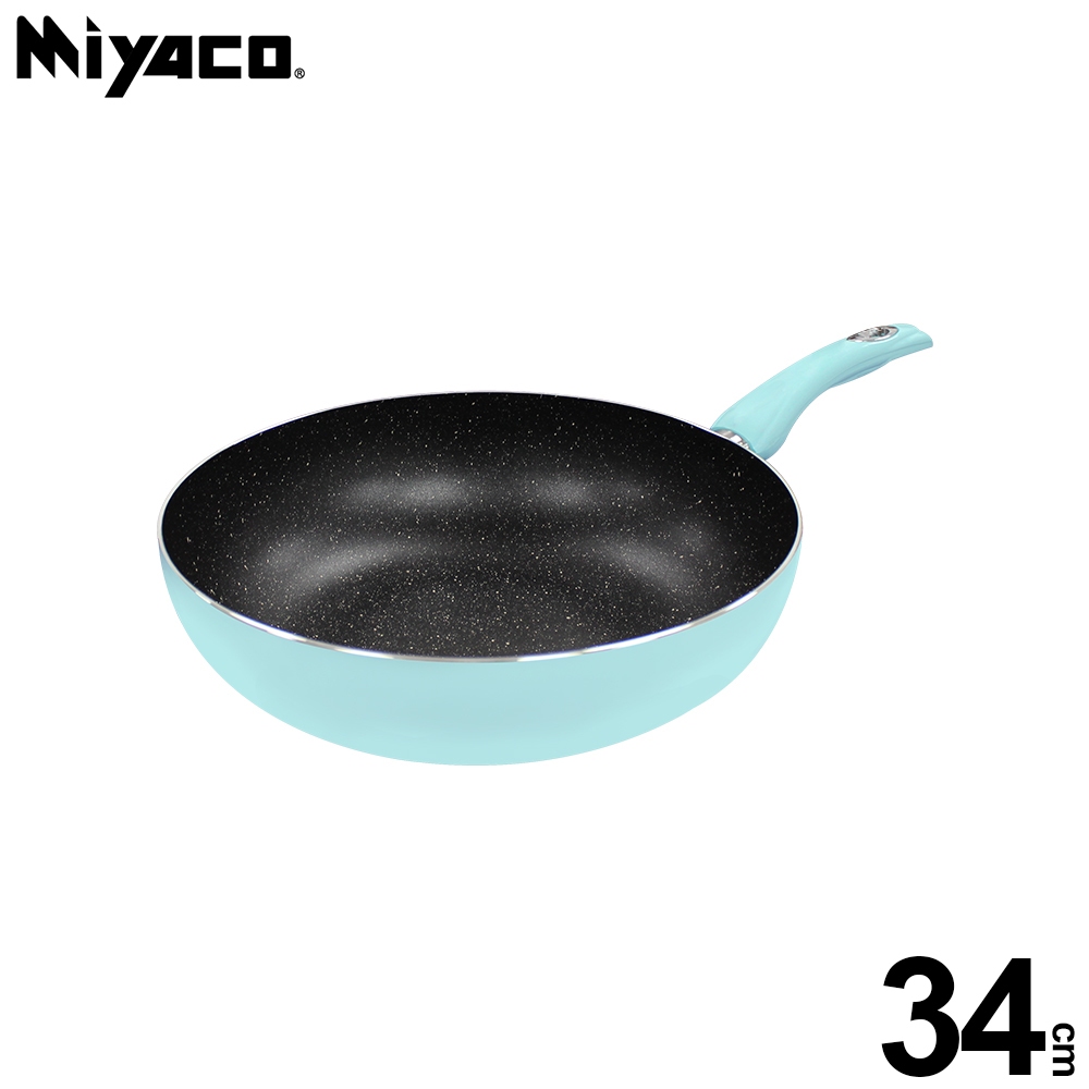 Miyaco 米雅可 輕漾導磁不沾炒煮鍋加深炒鍋大理石不沾鍋IH 34cm-Leidea樂德兒, , large