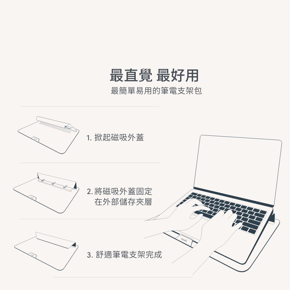 Moshi Muse 14吋 三合一多功能筆電支架包, , large