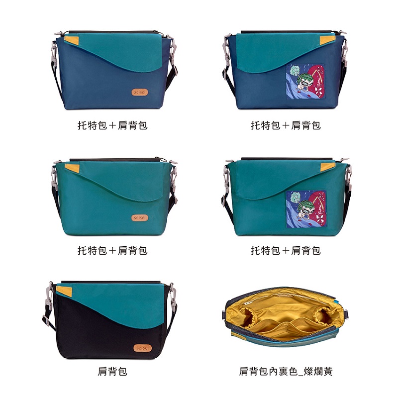 Eco-friendly Crossbody bag & tote bag Two-in-one, Reversible yoyo bag (Indigo), , large