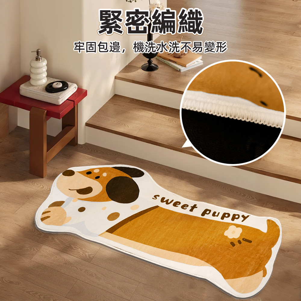 【上手家居】仿羊絨床邊地毯40x120cm lucky(防滑地墊/長地毯/床邊毯/床邊地墊/長地墊/仿羊絨地毯/室內地墊), , large