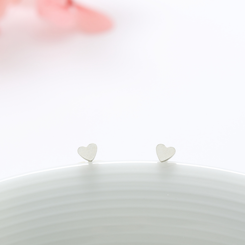 【Angel & Me】Tiny Heart s925 sterling silver earrings gift (changeable ear clips), , large