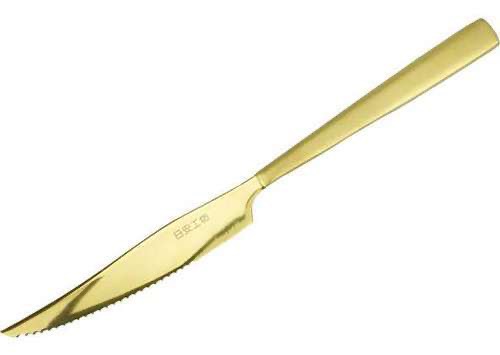 Gold titanium-plated French steak knife, , large