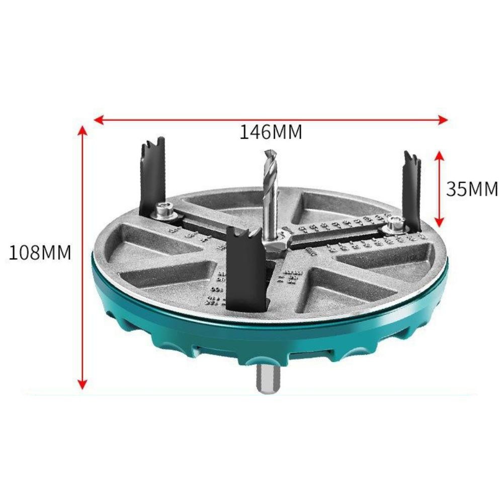 Multi-functional adjustable woodworking hole saw, , large