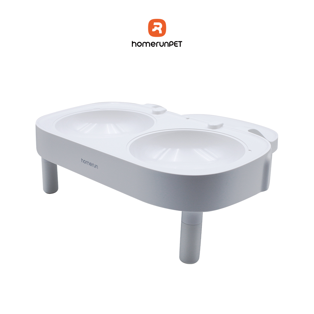 Homerunpet Pet feeder raised food stand double bowl raised stand, , large