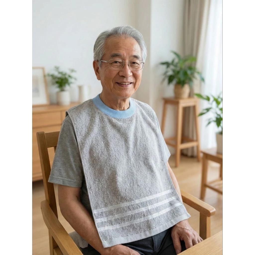 [Kaimei Cotton Industry] 8 in the group, random and excellent, MIT made in Taiwan, 28 taels thick, pure cotton breathable adult bib/spit napkin, exquisite satin plain color, , large