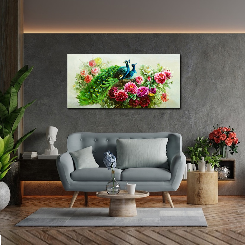 【御畫房】富貴吉祥 國家一級畫師手繪油畫60&times;120cm(VF-74), , large