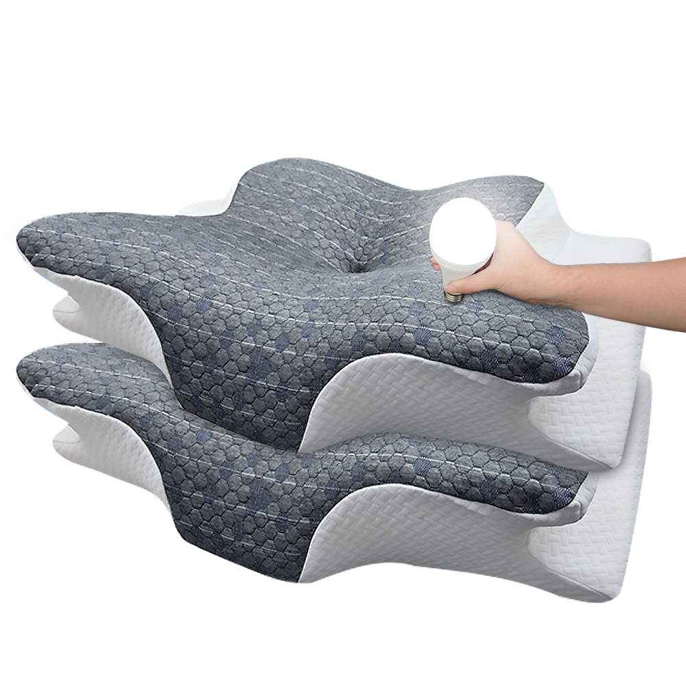 2 sets [Hilton Hilton] Superconducting graphene butterfly-shaped slow rebound pressure relief memory pillow (pillow/disc-shaped pillow/pressure relief pillow) (P8007), , large