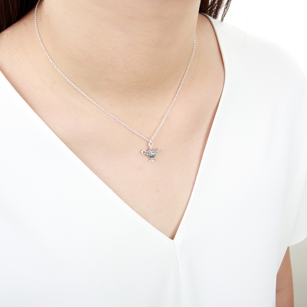 【Angel & Me】Aladdin magic lamp s925 sterling silver necklace Birthday gift, , large