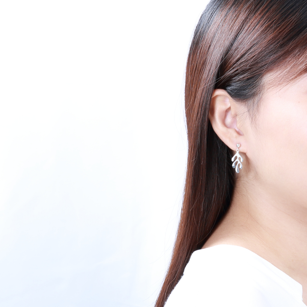 【Angel & Me】Cute Seaweed 925 sterling silver earrings birthday gift, , large