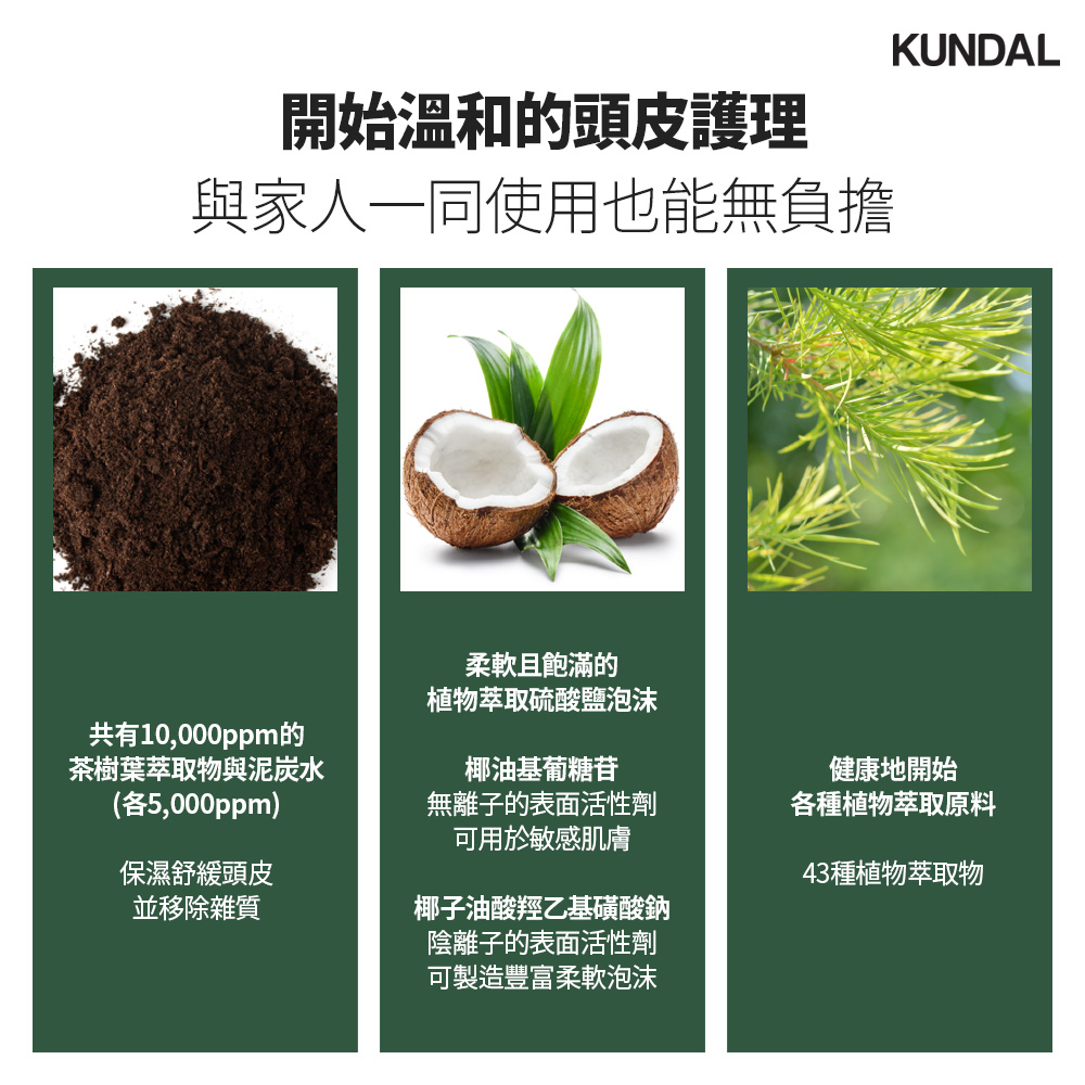 KUNDAL Tea Tree Shampoo, , large