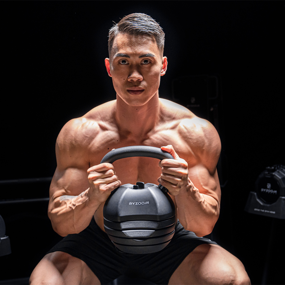 【BYZOOM FITNESS】Pure Series 18.1kg(40LB) 5段重量 可調式壺鈴, , large