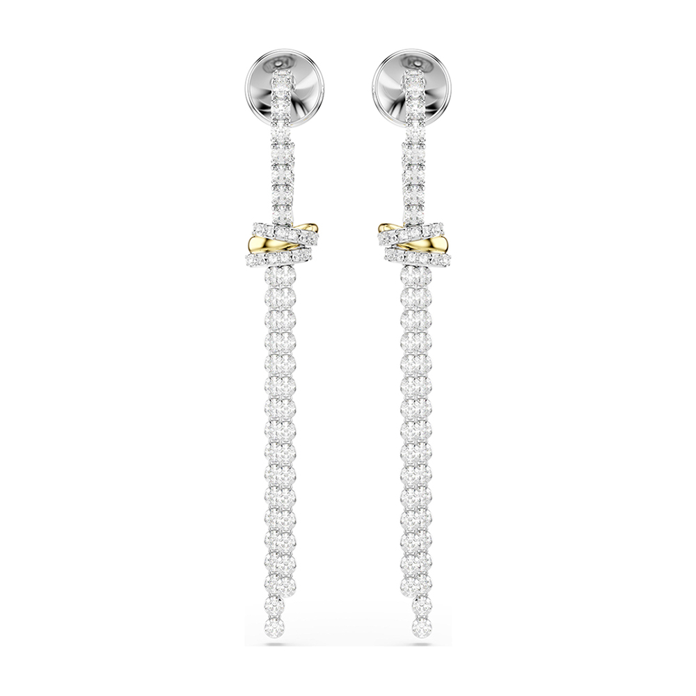 SWAROVSKI 施華洛世奇Hyperbola 優雅垂墜繩結耳環 送禮 禮物 推薦(5752866), , large