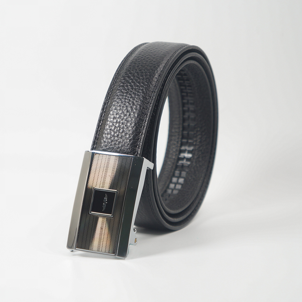 [Top layer cowhide] Automatic buckle genuine leather gentleman belt T3, , large