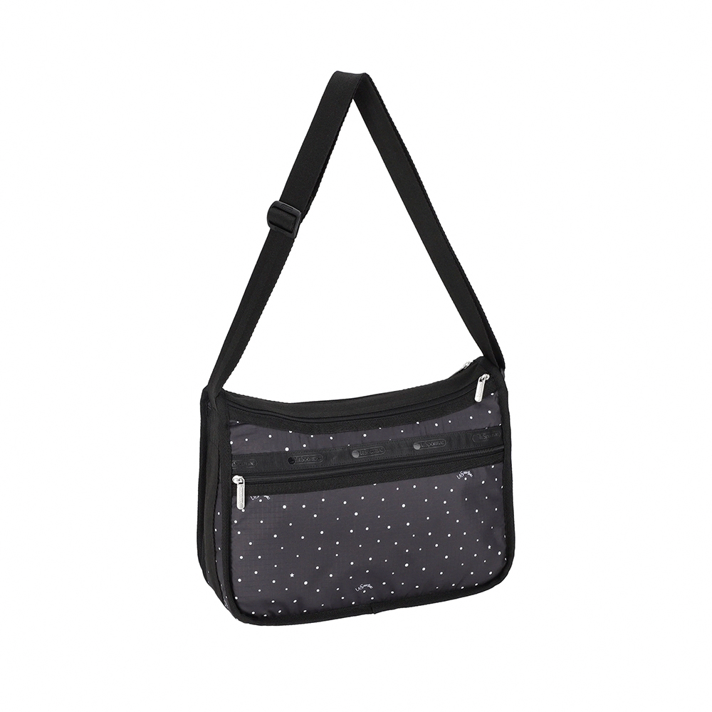 Lesportsac Deluxe Everyday Bag 經典奢華斜背包 側背包 通勤旅行包 女包(俏皮圓點), , large