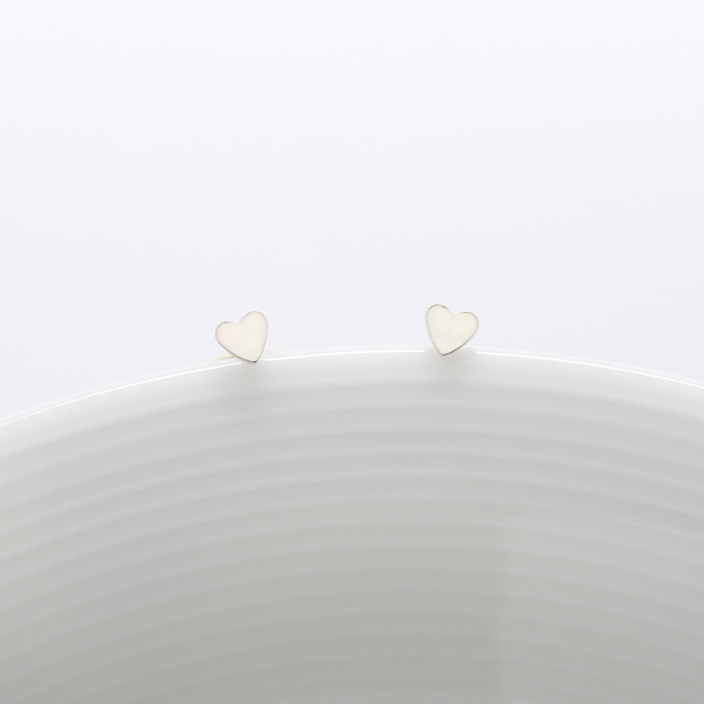 【Angel & Me】Tiny Heart s925 sterling silver earrings gift (changeable ear clips), , large