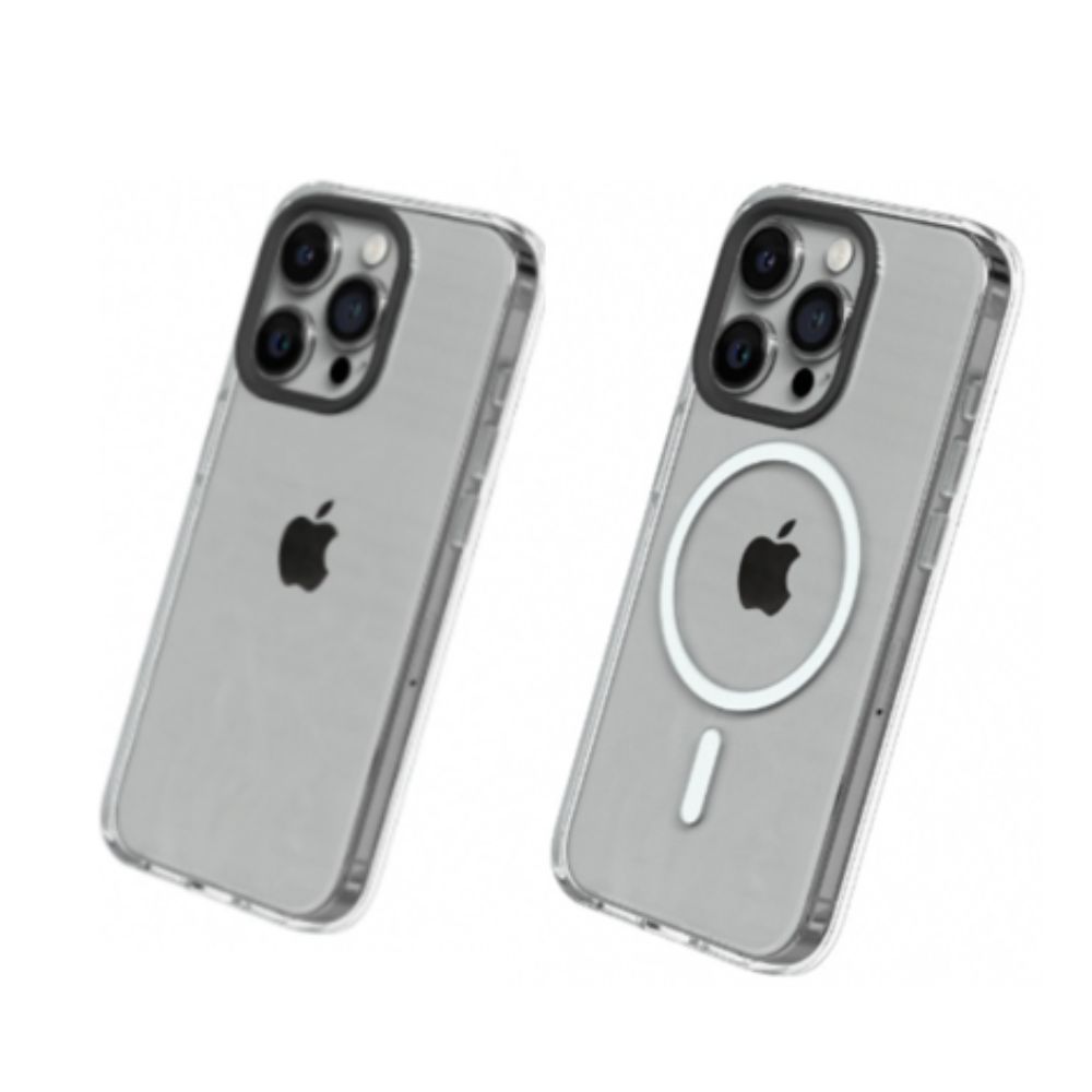 【犀牛盾 RHINOSHIELD】Clear透明防摔手機殼 終身黃化保固 保護殼 for iPhone 13/14/15/16/17/Pro/Plus/Promax -（ 全透明+黑色鏡頭框+透明按鈕 ）, , large