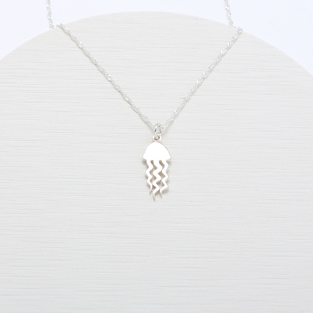 【Angel & Me】Jellyfish s925 sterling silver necklace Birthday Valentine Day gift, , large