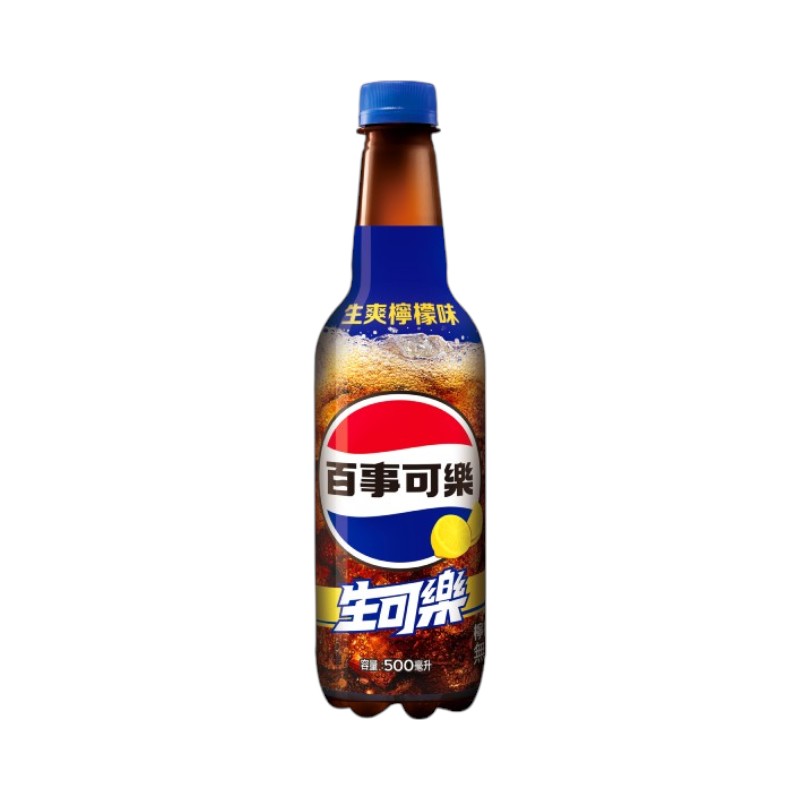 百事可樂生可樂檸檬口味500 ml, , large