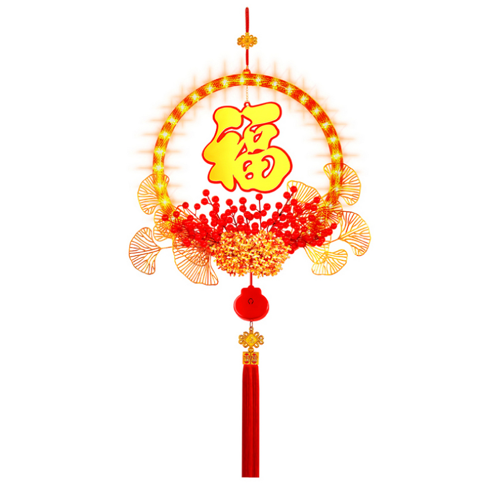 【APEX】新年鴻運花環流光LED掛燈_28CM/40CM, , large