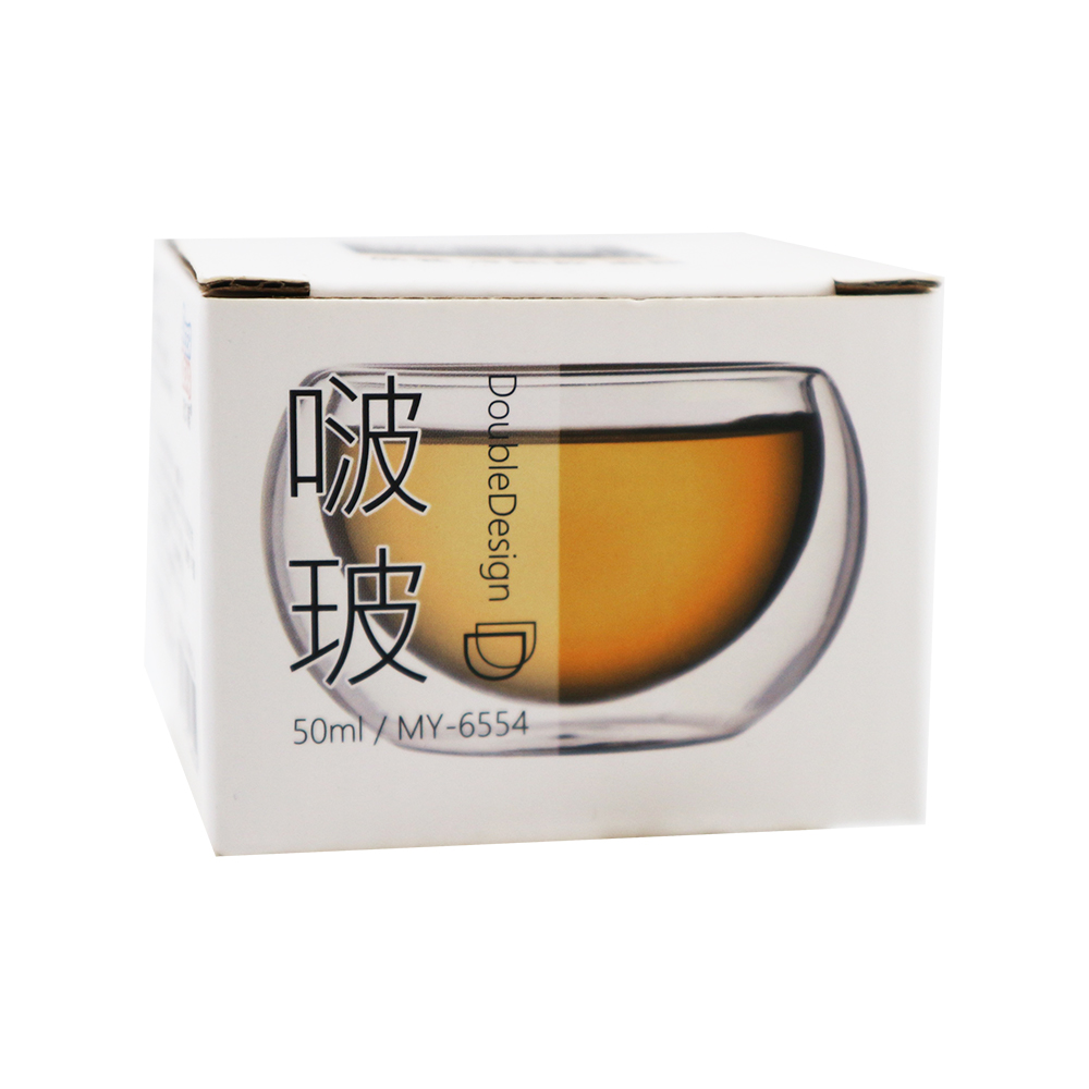 啵啵雙層玻璃品茗杯-50ml-4入, , large