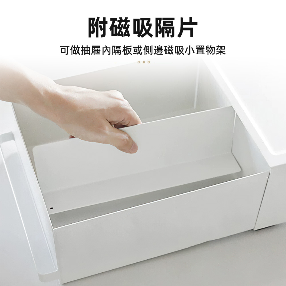 【上手家居】磁吸隔板桌上收納盒 白色(茶包收納盒/茶包收納/膠囊咖啡架/咖啡收納架/茶包架), , large