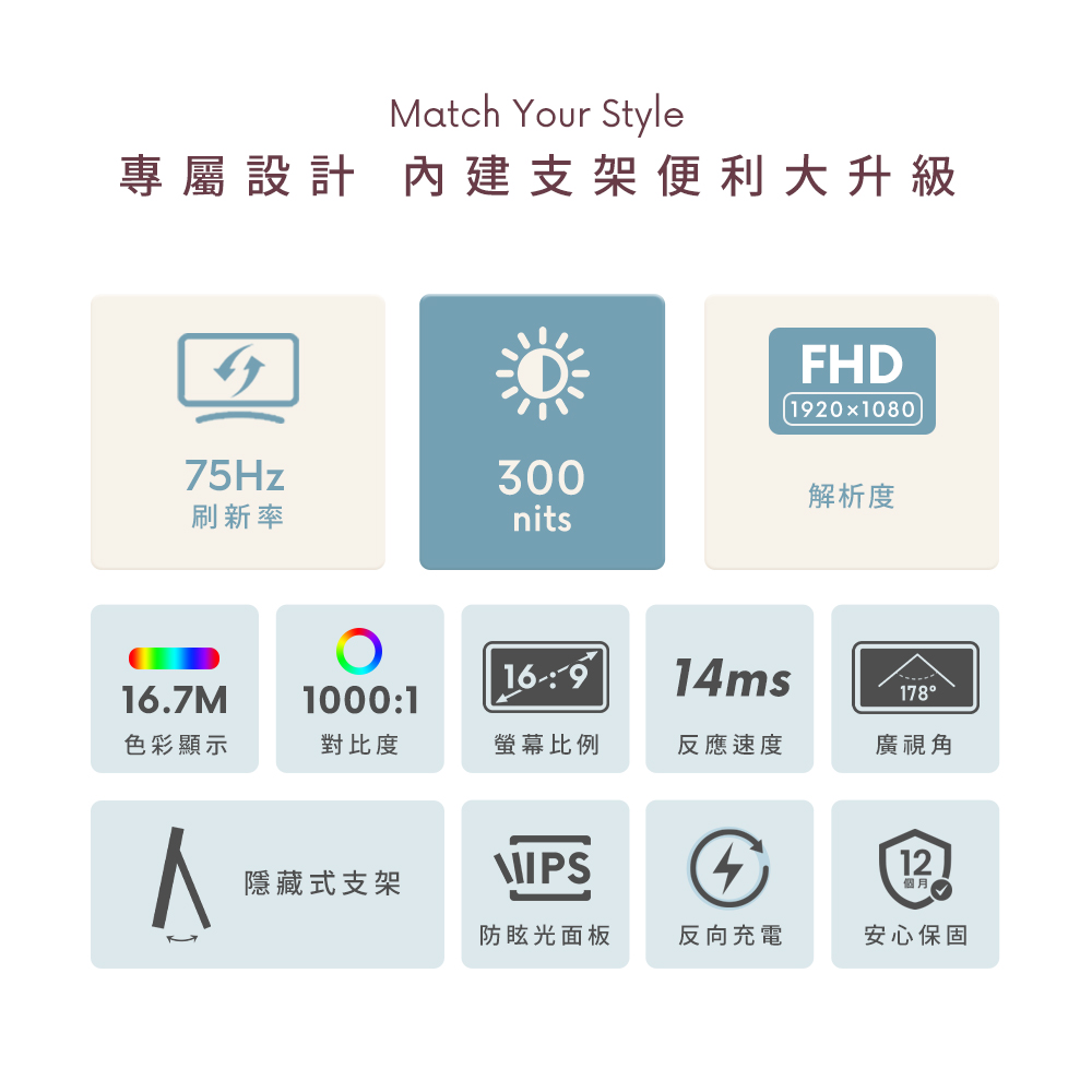 贈1.2MTypeC充電線【台陞科技】REAICE 日本Winten 18.5吋IPS超薄可攜式L型外接螢幕 WT-185LP-BK, , large