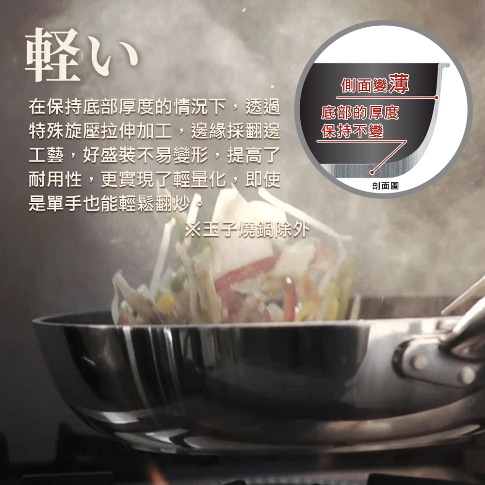 【hokua】Japanese IH Non-stick Frying pan 26cm with glass lid, , large