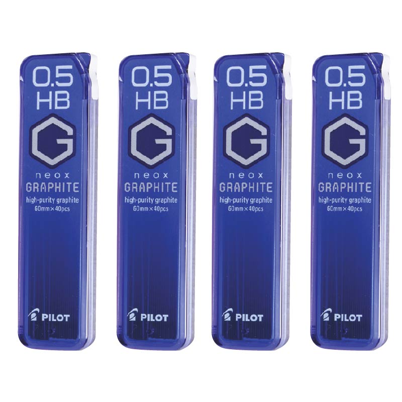 百樂超級G(0.5)自動鉛筆芯4入, HB, large